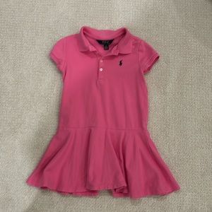 Kids pink polo dress